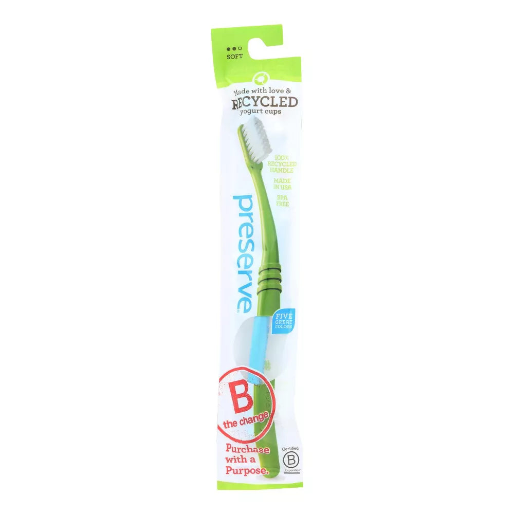 Preserve Soft Bristle Toothbrush Blue, 1 ct