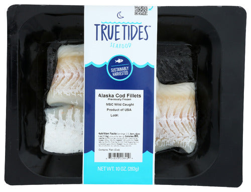 True Tides Seafood Alaska Cod Fillets, 10 oz
