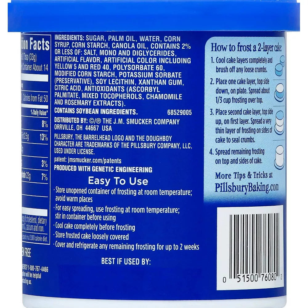 Pillsbury Creamy Supreme Vanilla Frosting, 16 oz