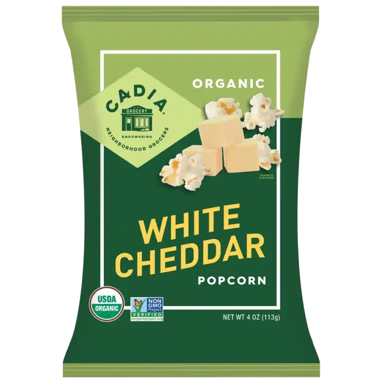Cadia Organic White Cheddar Popcorn, 4 oz