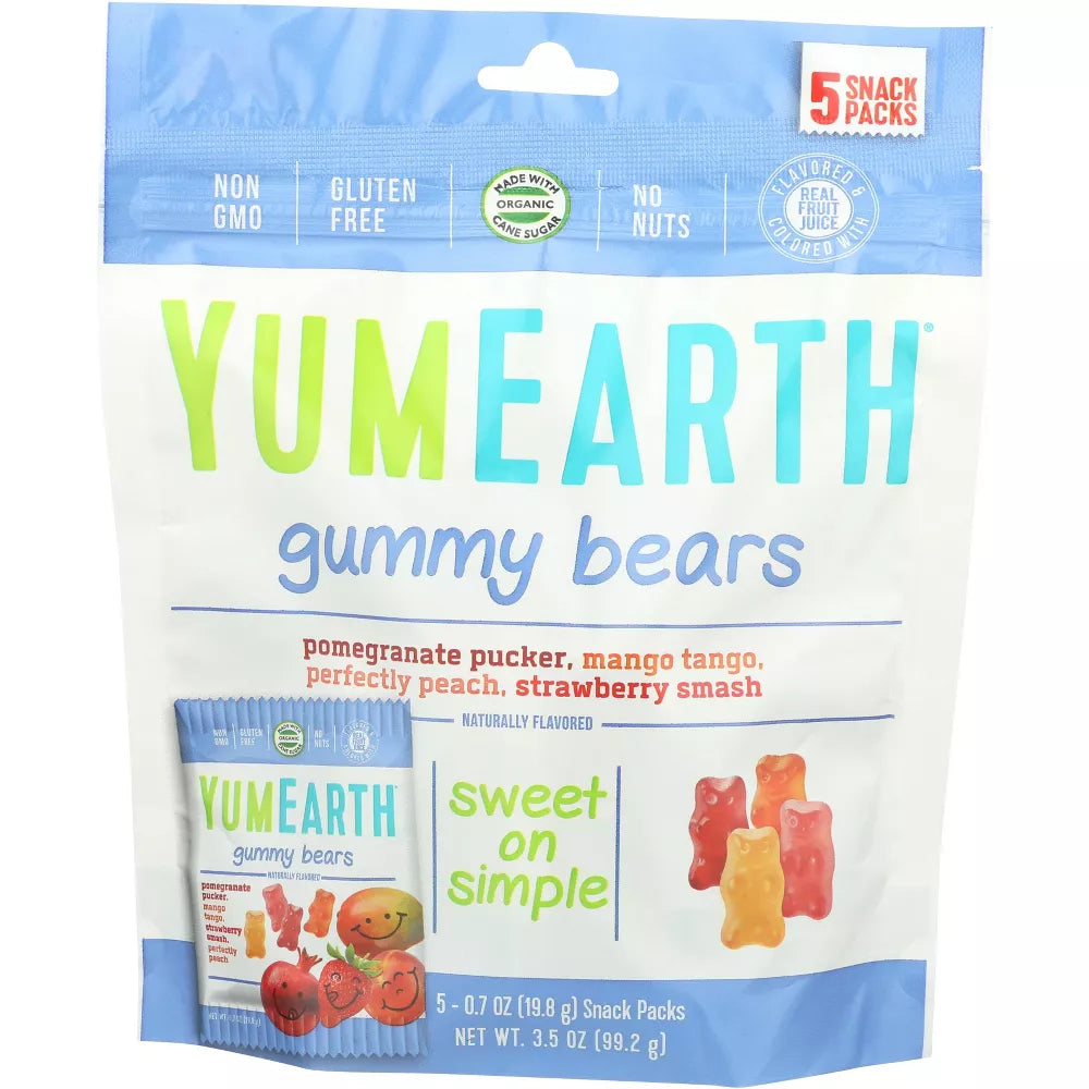 YumEarth Gummy Bears 5 ct, 3.5 oz