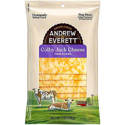 Andrew & Everett Sliced Colby Jack Cheese, 7 oz
