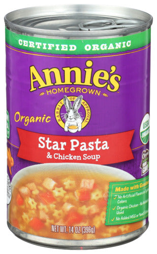 Annie’s Homegrown Star Pasta & Chicken Soup, 14 oz