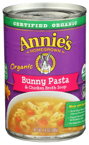 Annie’s Homegrown Organic Bunny Pasta & Chicken Broth Soup, 14 oz