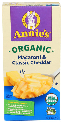 Annie's Organic Macaroni and Classic Cheddar, 6 oz