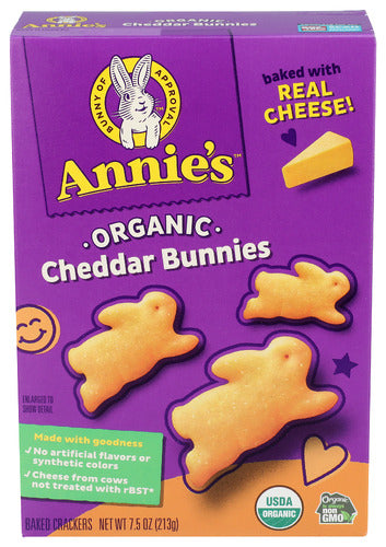 Annie's Organic Cheddar Bunnies Baked Snack Crackers, 7.5 oz