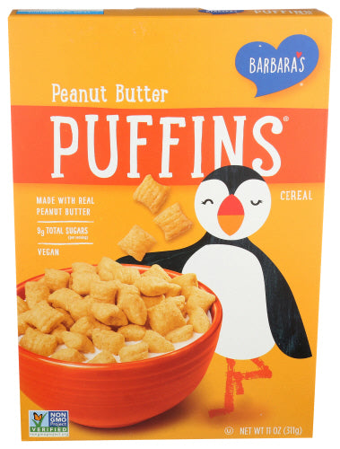 Barbara's Peanut Butter Puffins Cereal, 11 oz