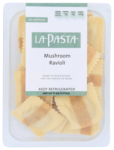 La Pasta Mushroom Cheese Ravioli, 9 oz