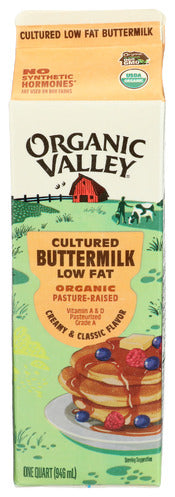 Organic Valley Organic Pasturized Lowfat 1% Buttermilk, 32 oz