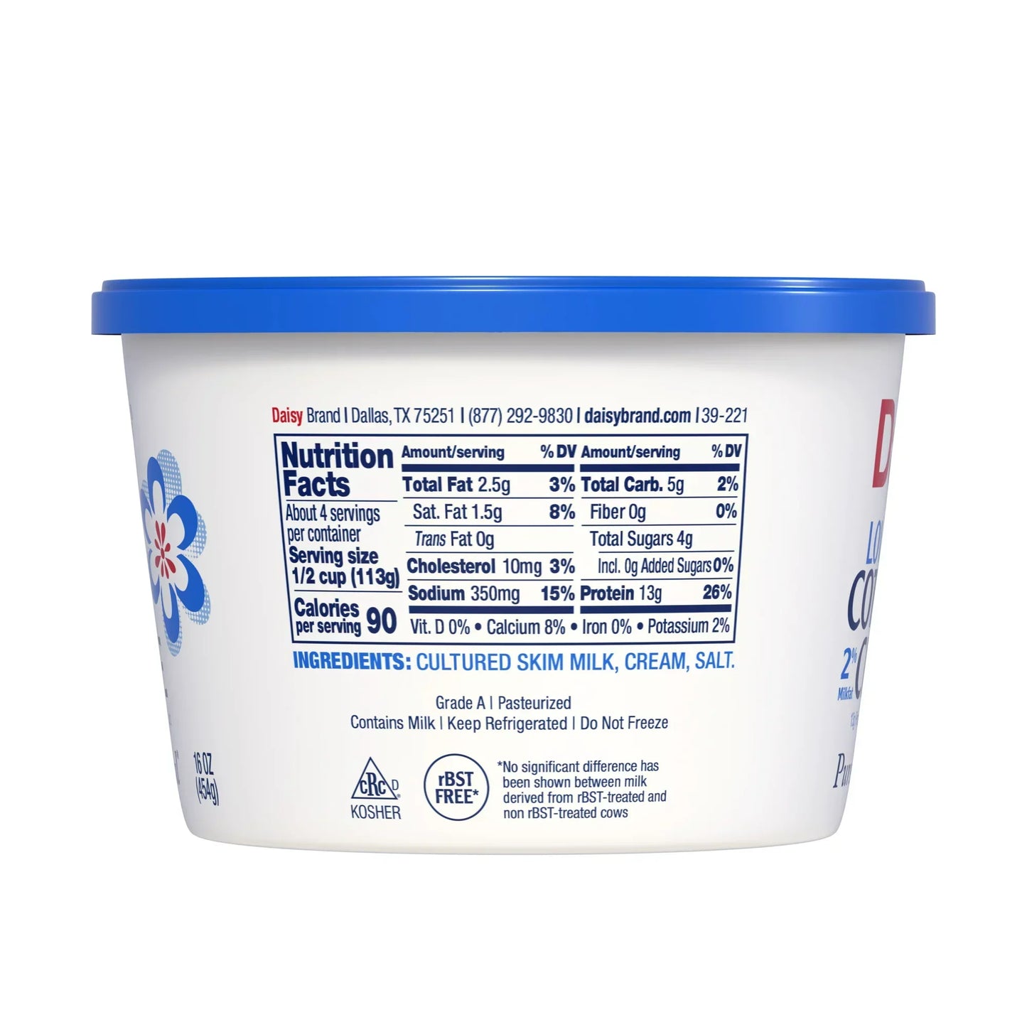 Daisy Low Fat Cottage Cheese, 2% Milkfat, 16 ounces