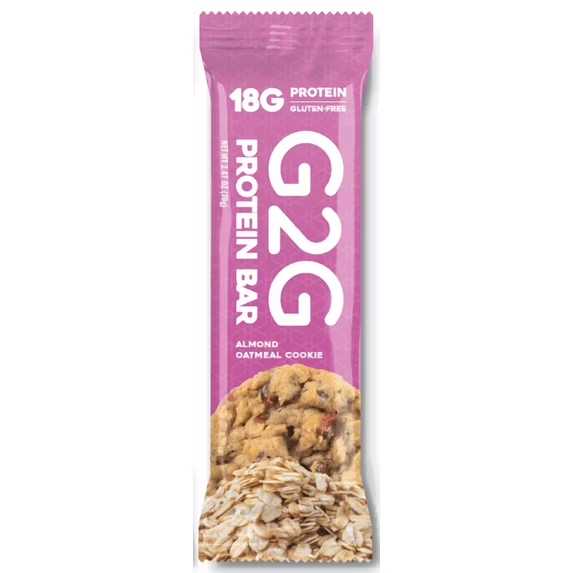 G2G Almond Oatmeal Cookie Protein Bar, 2.47 oz, 8-count