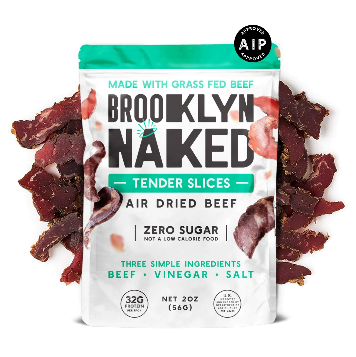 2oz Grass Fed Biltong Naked Tender Sliced Jerky