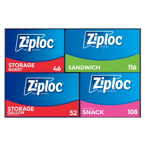 Ziploc Seal Top Bag Variety Pack, 322 Count