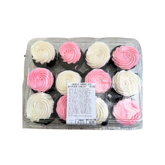 Kirkland Signature Chocolate Cupcakes w/ Buttercream Icing, 12 Count