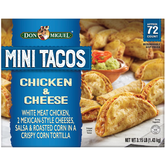 Don Miguel Mini Tacos, Chicken & Cheese, 72 ct