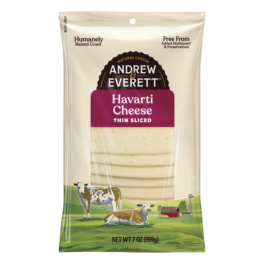 Andrew & Everett Sliced Havarti Cheese, 7 oz