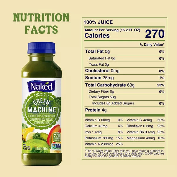 Naked Green Machine Juice, 15.2 oz