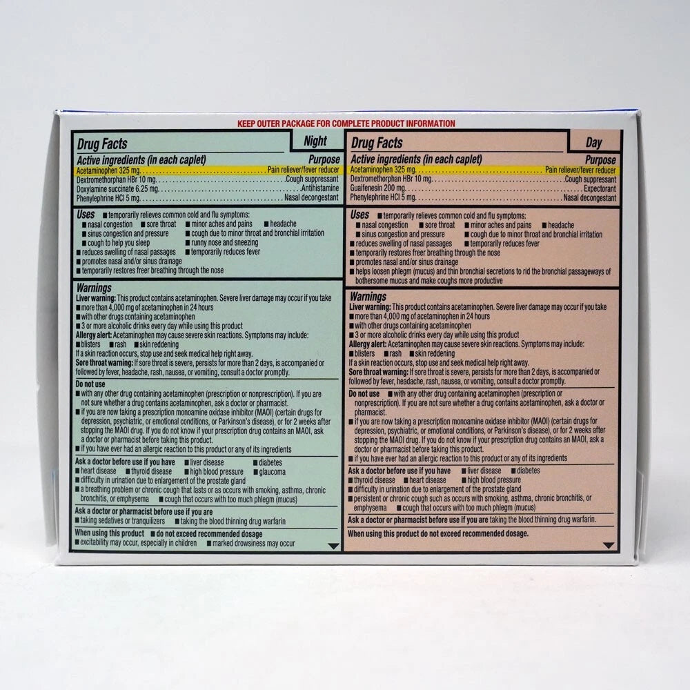 Kirkland Signature Severe Cold Flu Plus Congestion Day Night, 168 Capsules