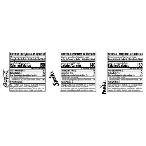 Mexican Coca-Cola, Fanta & Sprite Variety Pack 24 ct, 12 oz