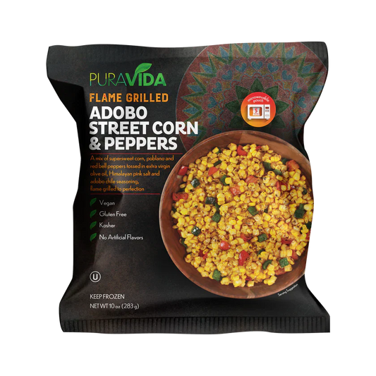 Puravida Foods Flame Grilled Adobo Steet Corn & Peppers 10oz