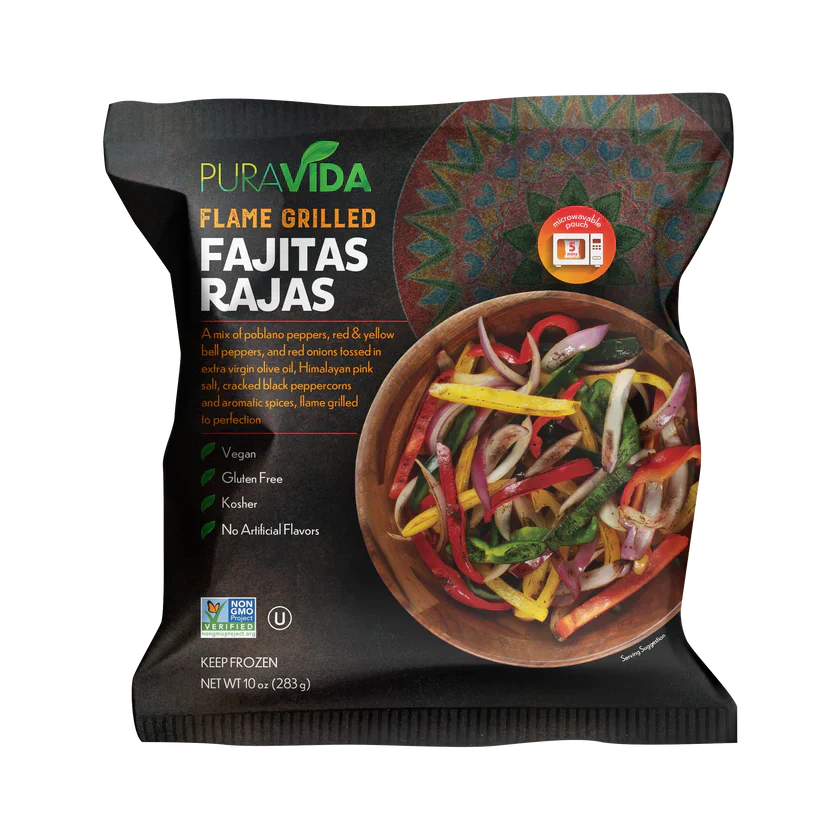 Puravida Foods Rajas Fajitas Flame Grill, 10 oz