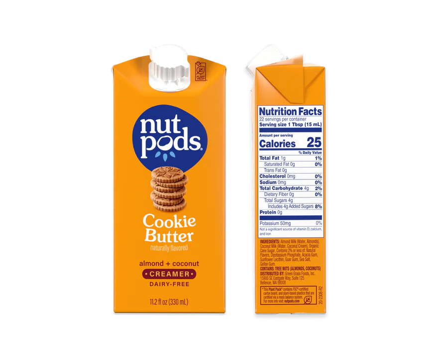 nutpods Cookie Butter Almond + Coconut Creamer, 25.4 oz