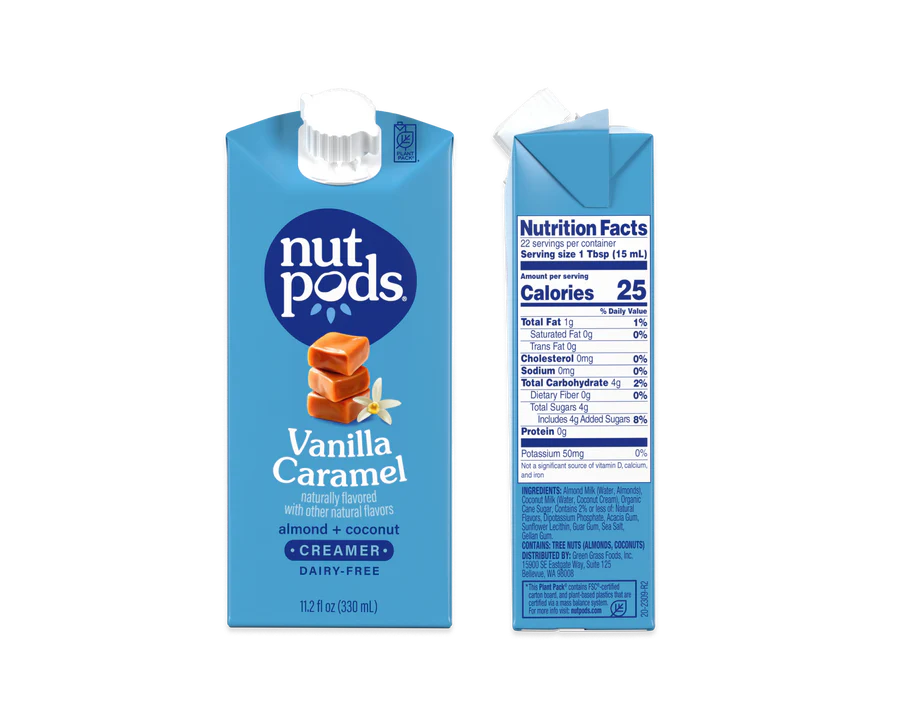 nutpods Vanilla Caramel, Almond + Coconut Creamer, 25.4 oz