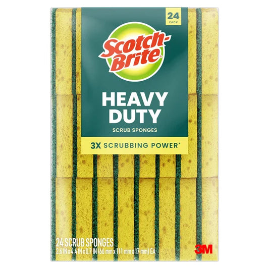 Scotch Brite Heavy Duty Sponge, 24 Count