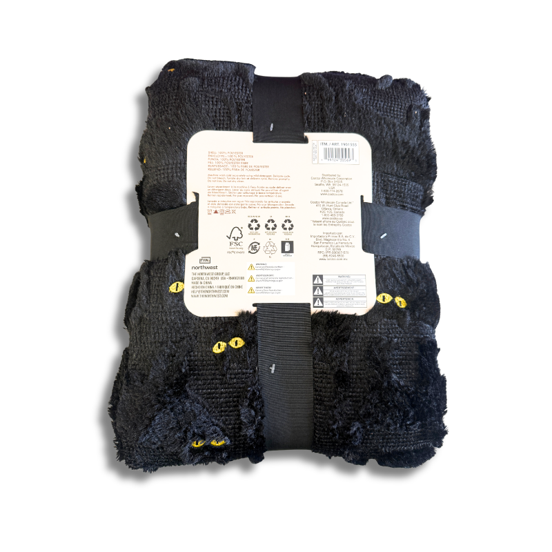 Halloween Embroidered Faux Fur 60" x 70" Throw, Assorted Colors