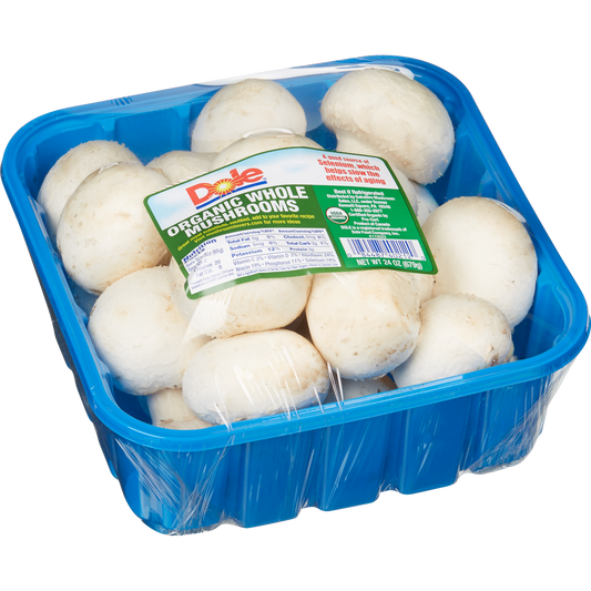 Organic White Mushrooms, 24 oz