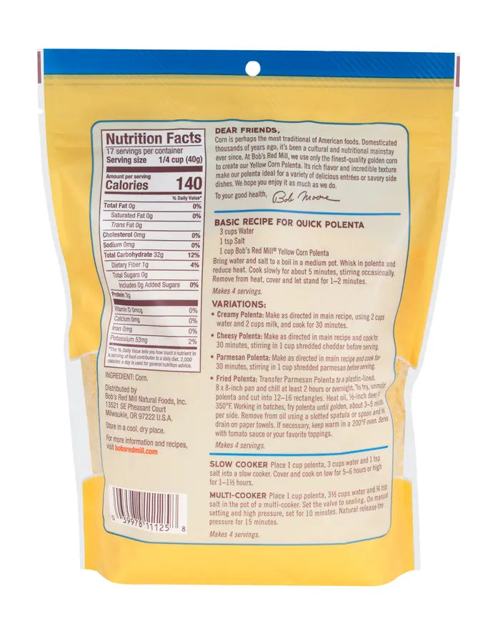 Bob's Red Mill Yellow Corn Polenta, 24 oz