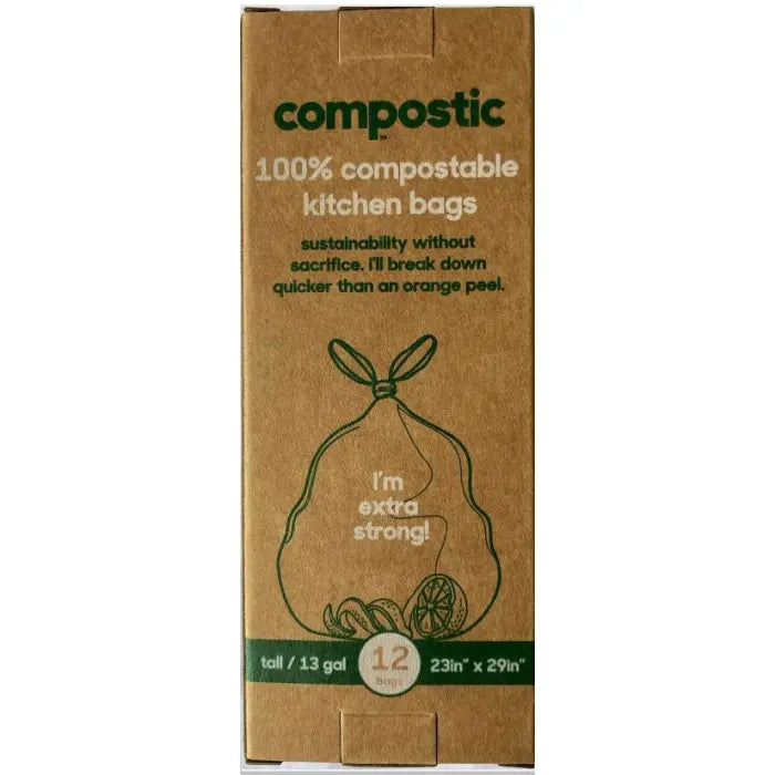 Compostic Compostable Kitchen Bags, 12 Count
