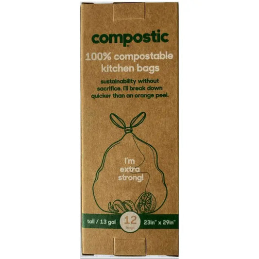 Compostic Compostable Kitchen Bags, 12 Count