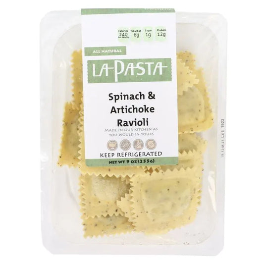 La Pasta Artichoke Spinach Ravioli, 9 oz