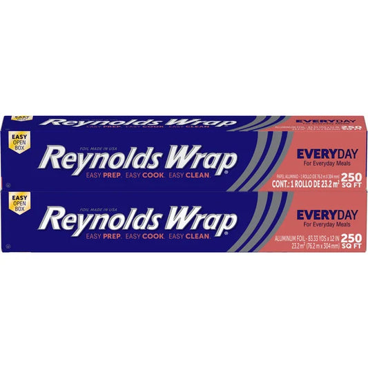 Reynolds Wrap Aluminum Foil, 250 sq ft, 2 ct