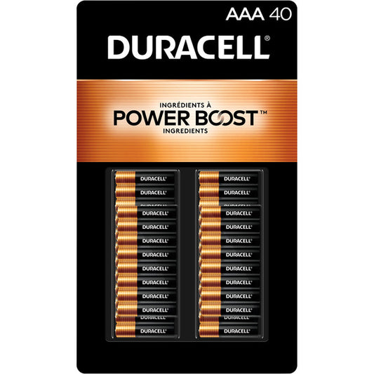 Duracell Power Boost Alkaline Batteries AAA 40 ct