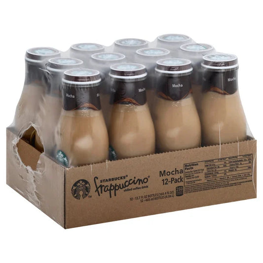 Starbucks Frappuccino Chilled Coffee Drink, Mocha, 13.7 fl oz, 12 ct
