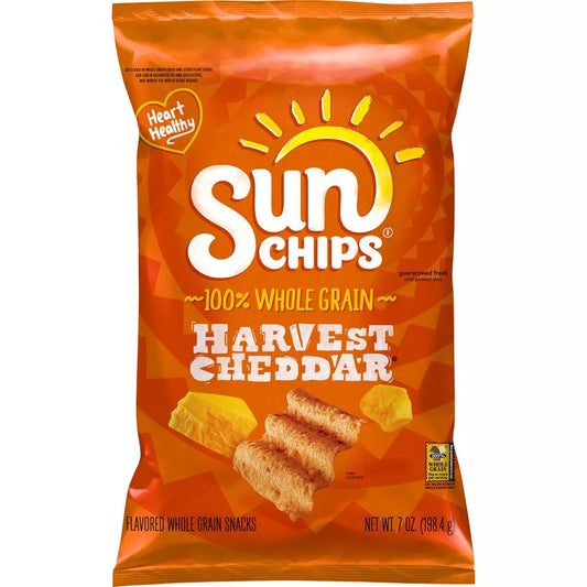 Sun Chips Harvest Cheddar Whole Grain Snacks, 7 oz