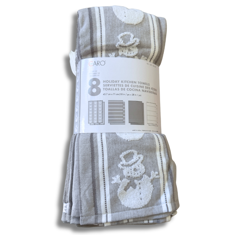 Holiday Kitchen Towels, 8-pack (multiple colors)