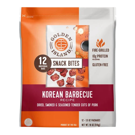Golden Island Pork Snack Bites, Korean Barbecue, 1.5 oz, 12 ct