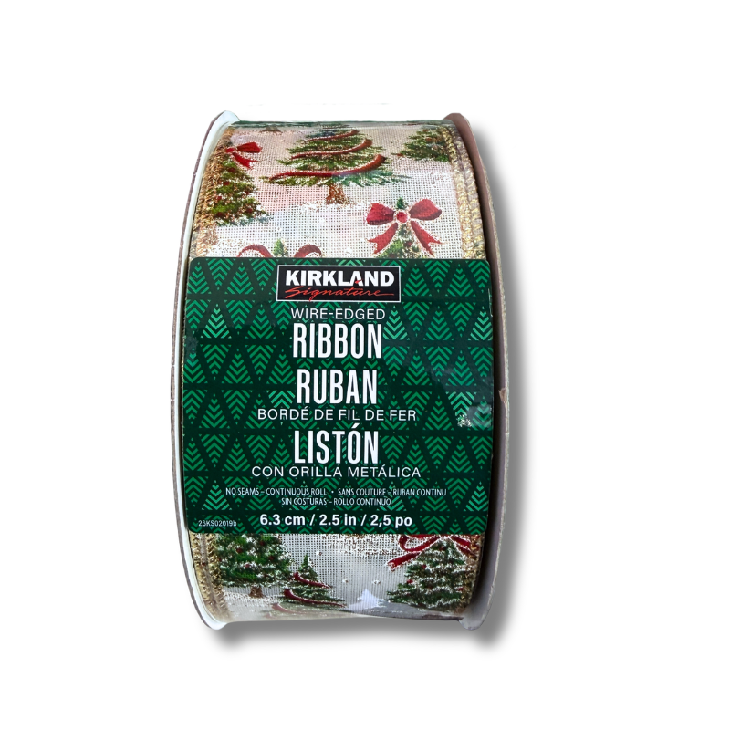 Kirkland Signature Wire-Edge Holiday Ribbon, 50 yards (multiple styles)