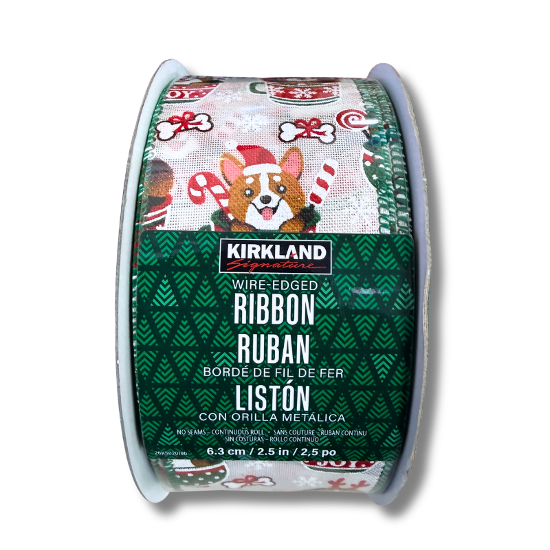 Kirkland Signature Wire-Edge Holiday Ribbon, 50 yards (multiple styles)
