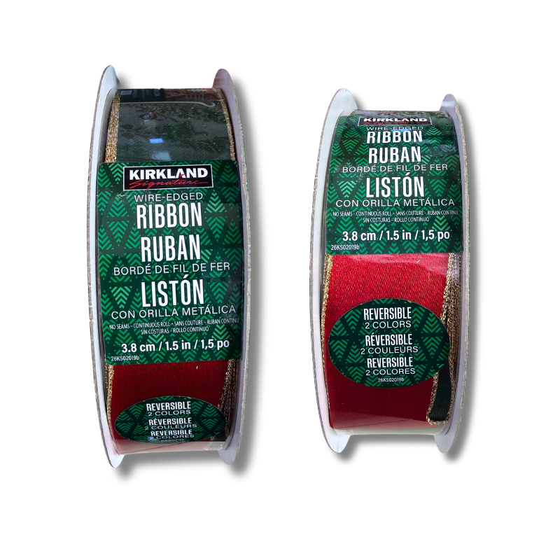 Kirkland Signature Wire-Edge Holiday Ribbon, 50 yards (multiple styles)