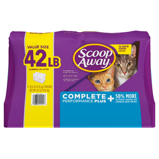 Scoop Away Complete Performance Plus, Clumping Cat Litter, Fresh Scent, 10.5 lbs, 4 ct