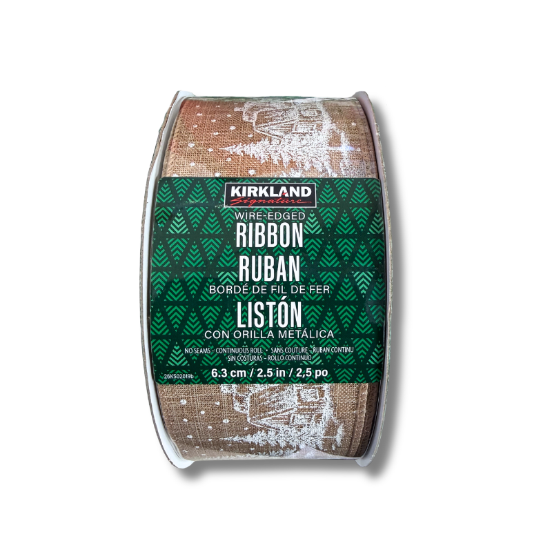 Kirkland Signature Wire-Edge Holiday Ribbon, 50 yards (multiple styles)