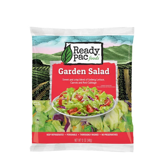 Ready Pac Bistro Garden Salad, Iceberg Lettuce, Carrots, and Red Cabbage, 12 oz