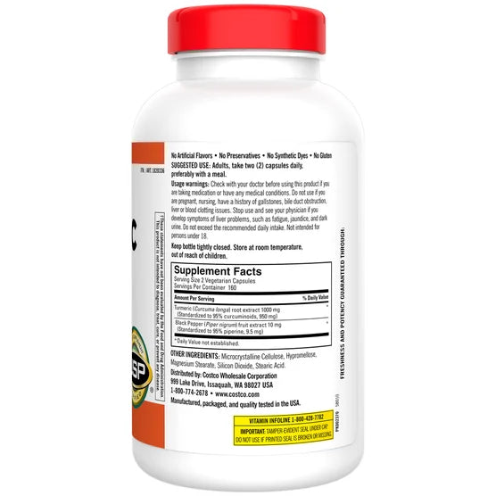 Kirkland Signature Turmeric 1000 mg, 320 Capsules