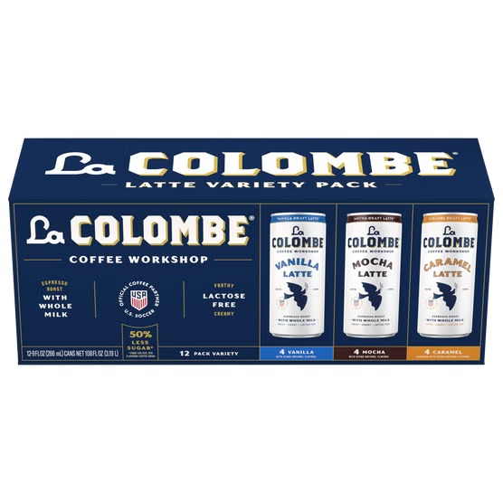 La Colombe Draft Latte Cold Brew with Whole Milk, Variety Pack, 9 fl oz, 12 ct