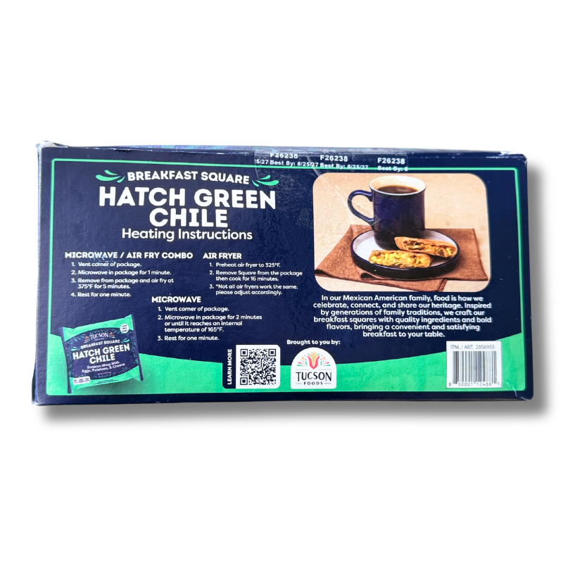 Tucson Foods Hatch Chile, Egg, Potato & Cheese Wraps, 8 x 5 oz