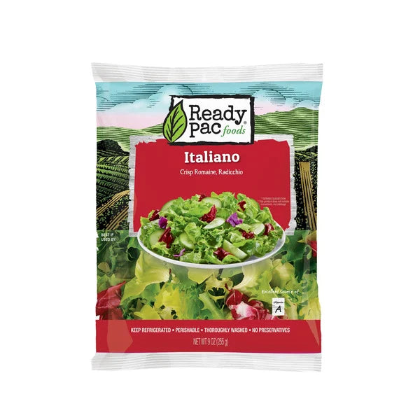 Ready Pac Bistro Italiano Crisp Romaine, Radicchio Salad Bag, 9 oz